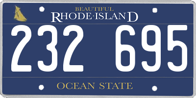 RI license plate 232695