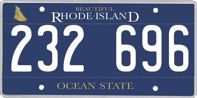 RI license plate 232696