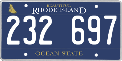 RI license plate 232697