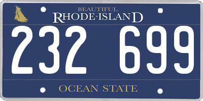 RI license plate 232699