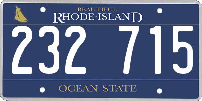 RI license plate 232715