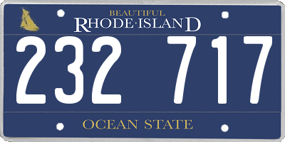 RI license plate 232717