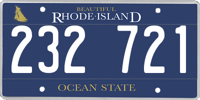 RI license plate 232721