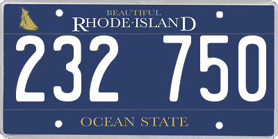RI license plate 232750