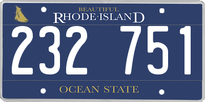 RI license plate 232751
