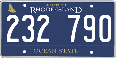 RI license plate 232790