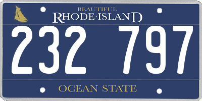 RI license plate 232797