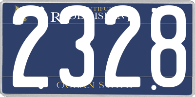 RI license plate 2328