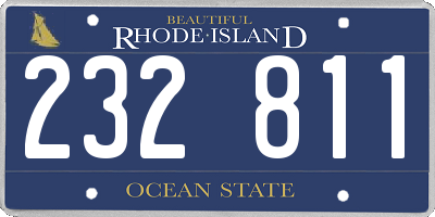 RI license plate 232811