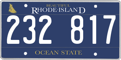 RI license plate 232817
