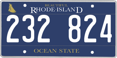 RI license plate 232824