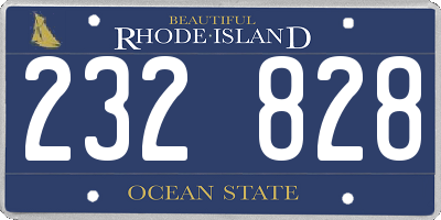 RI license plate 232828