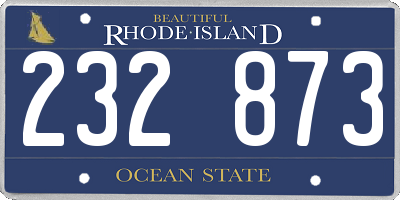 RI license plate 232873