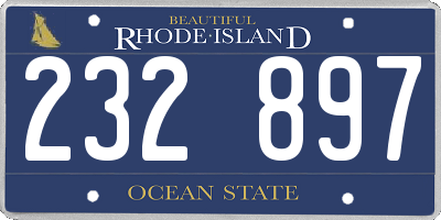 RI license plate 232897