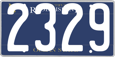 RI license plate 2329