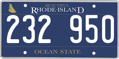RI license plate 232950