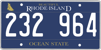 RI license plate 232964
