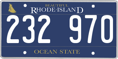 RI license plate 232970
