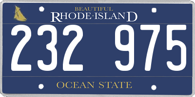 RI license plate 232975