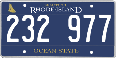 RI license plate 232977