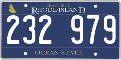 RI license plate 232979