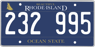 RI license plate 232995