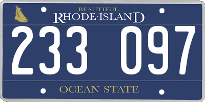 RI license plate 233097