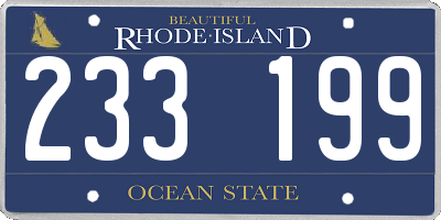 RI license plate 233199