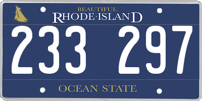 RI license plate 233297