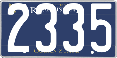 RI license plate 2335
