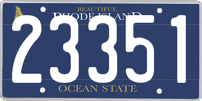 RI license plate 23351