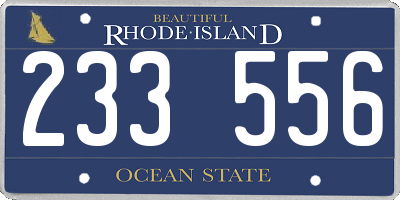 RI license plate 233556
