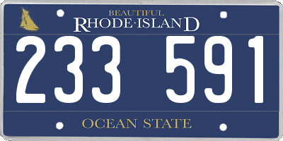 RI license plate 233591