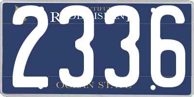 RI license plate 2336