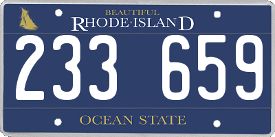 RI license plate 233659