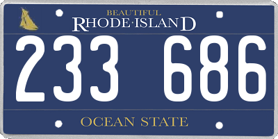 RI license plate 233686