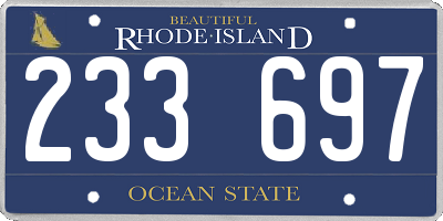 RI license plate 233697