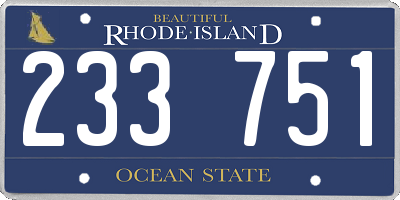 RI license plate 233751