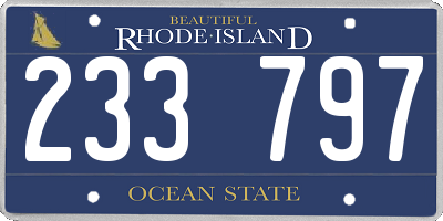 RI license plate 233797
