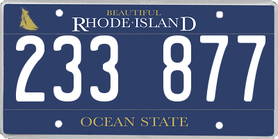RI license plate 233877
