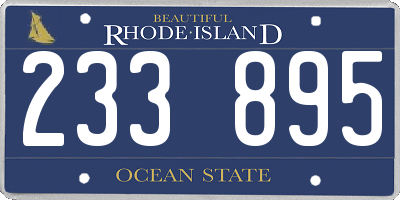 RI license plate 233895