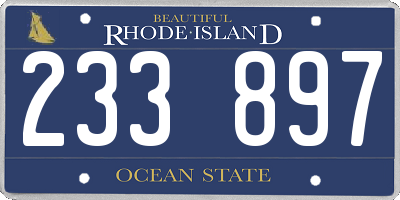 RI license plate 233897