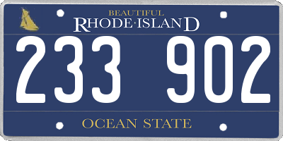 RI license plate 233902