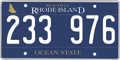 RI license plate 233976