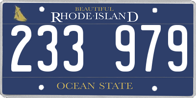 RI license plate 233979
