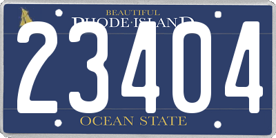 RI license plate 23404