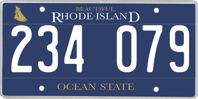 RI license plate 234079