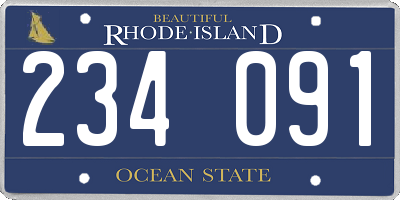RI license plate 234091
