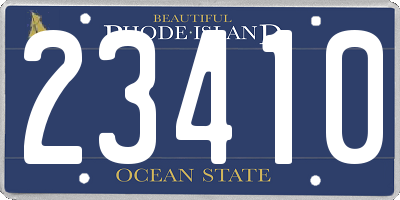 RI license plate 23410