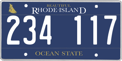 RI license plate 234117